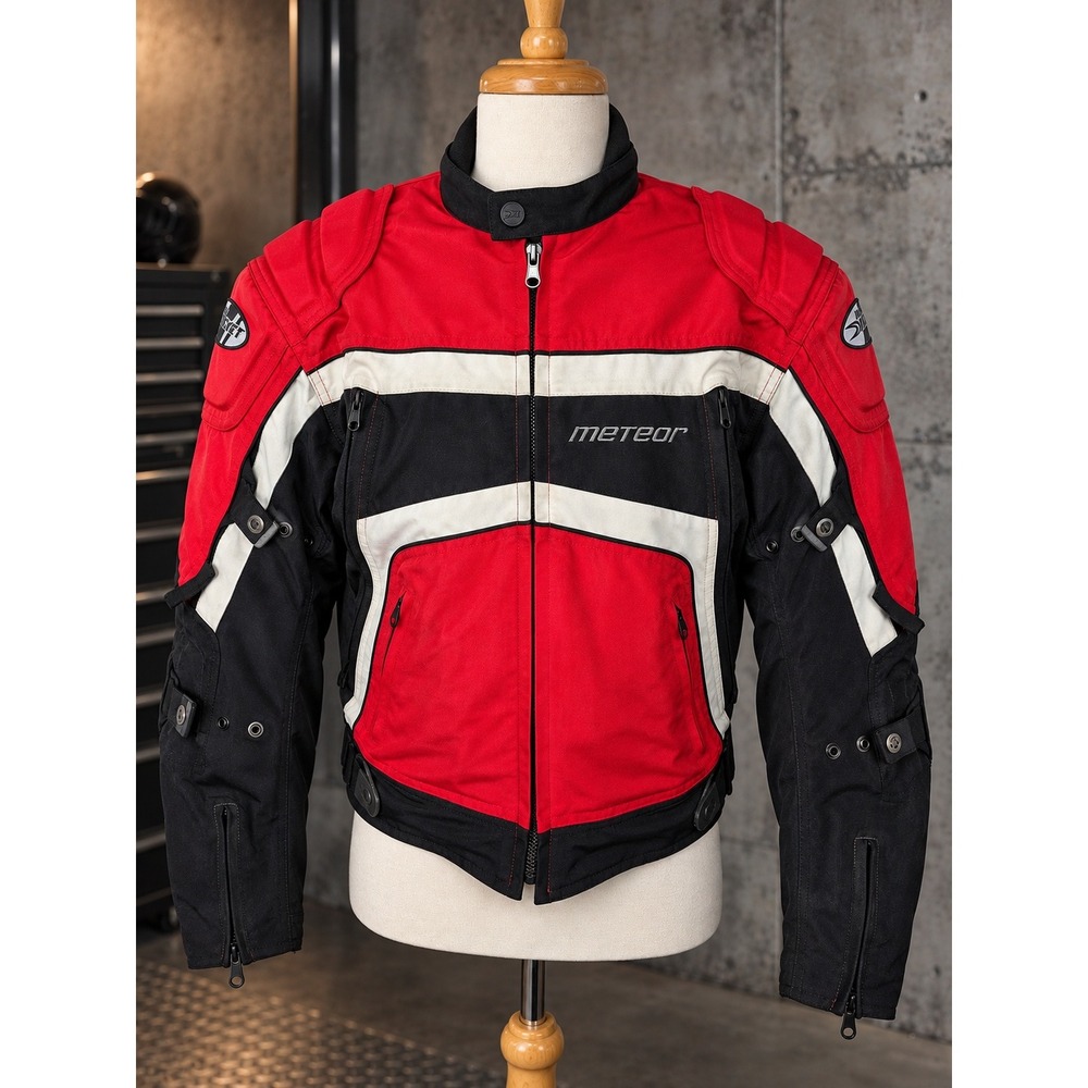 Vintage Y2K Joe Rocket Meteor Motorcycle Jacket Racing Armored Red Men's M